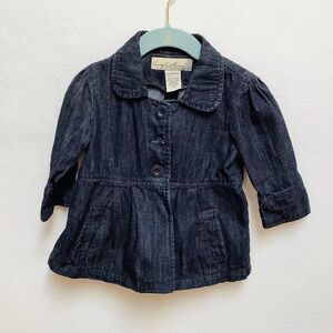 ANGEL KISS DENIM JEAN JACKET GIRLS SIZE 5 BLACK denim